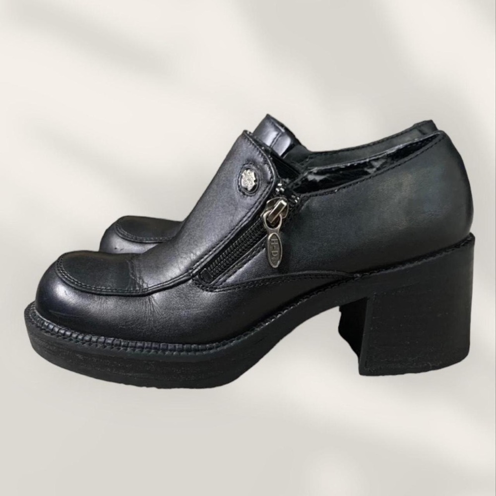 Harley Davidson Women's Black and Silver Clogs